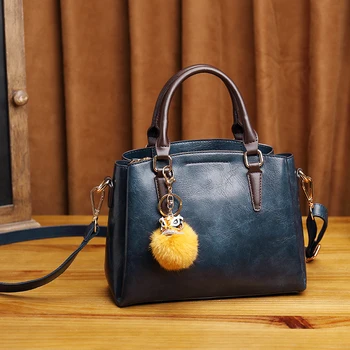 

Women's Genuine Leather Handbag Large Leather Designer Big Tote Bags for Women 2019 Luxury Shoulder Bag Famous Brand Handbag K29