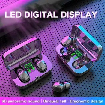 

XG23 Digital Display TWS Bluetooth 5.0 In-Ear Wireless Earphones Warterproo Sports Earbuds With Micphone Charging Box