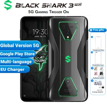 Global Version Xiaomi Black Shark 3 Pro 5G Gaming Smartphone 256GB 12GB Snapdragon 865 5000mAh 7.1" 64MP 5G Game Mobile Phone