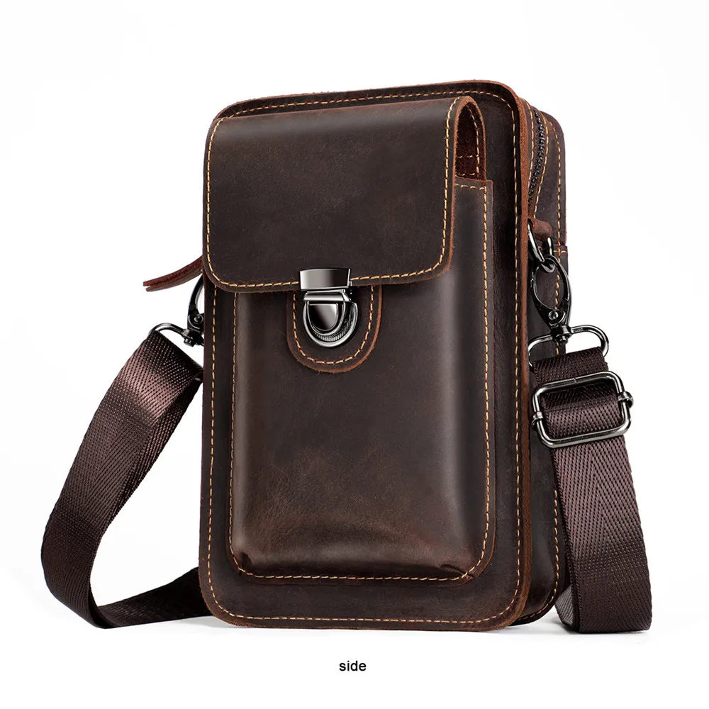 Modern Mobile Office Leather Messenger Bag