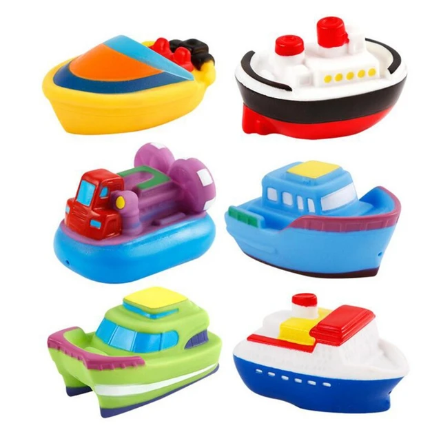 28EC 6 Pieces Boat Toys Bathtub Supplies for Infants 6-12 Months/1-3 Year old Kids 1
