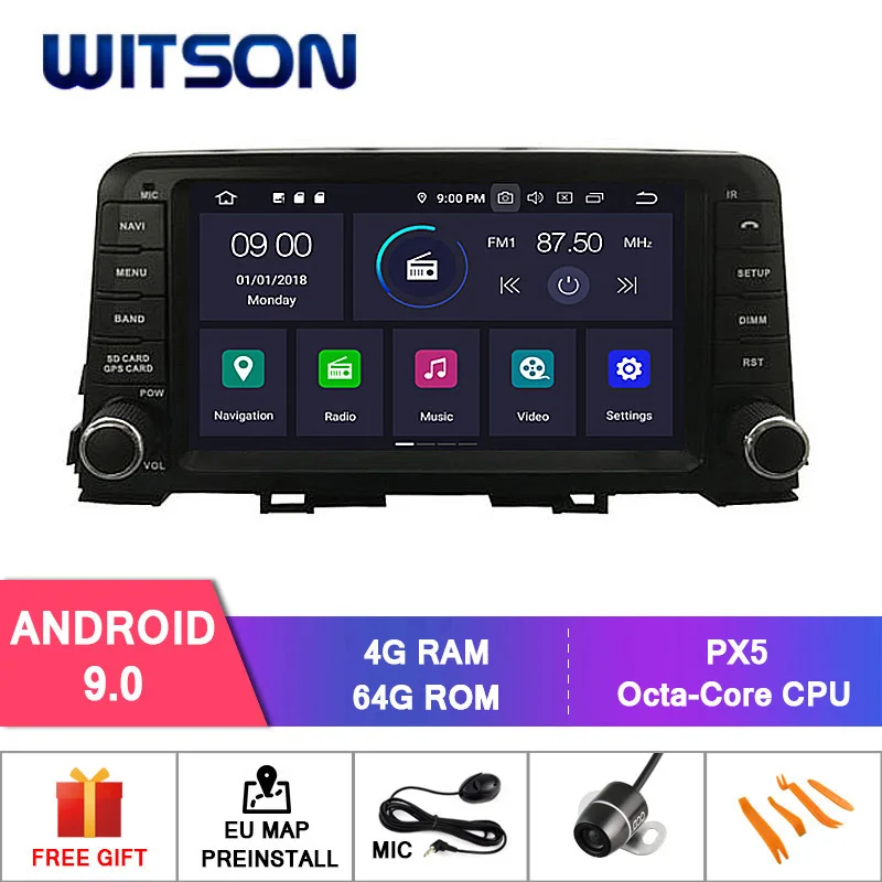 WITSON Android 9,0 Восьмиядерный PX5 автомобильный dvd-плеер для KIA PICANTO ips экран 4 Гб ram 64 Гб rom Автомобильный gps навигатор