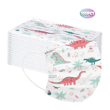 

10/20/30/50/60/100PCS Non-woven Disposable Face Mask Fashion Breathing Printed Children Cover Mouth Mask With Design Mascaras