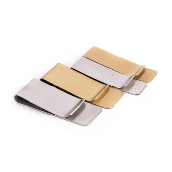 

1PCS Portable Brass Stainless Steel Money Clip for Pocket Metal Money Holder 2Sizes Money Clip Cash Clamp Holder Wallet Purse