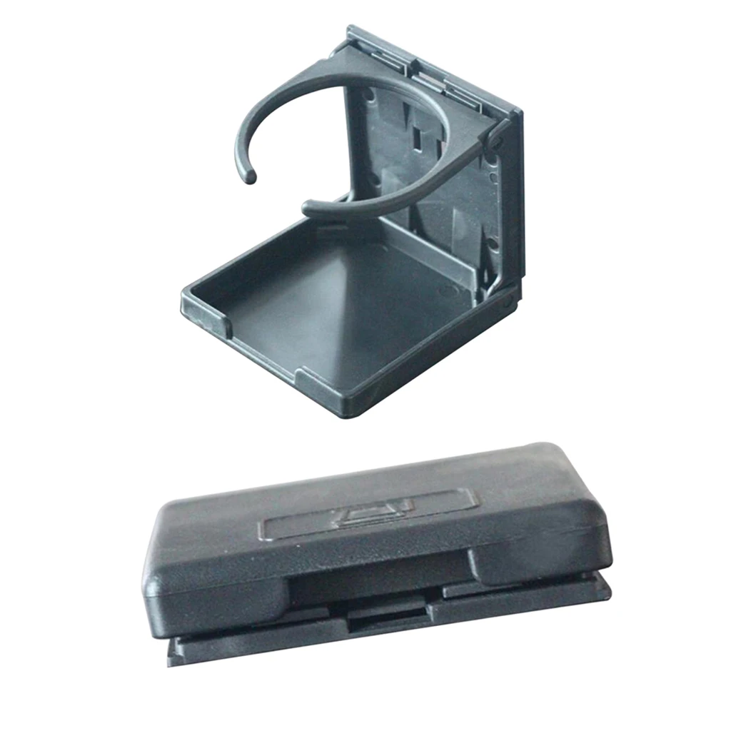 2pcs Folding Water Drink Cup Bottle Holder Stand Mount Car Boat Black