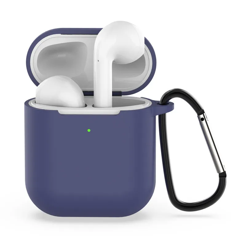 2 в 1 для Airpods 2 Чехол защитный чехол с карабином с крючком брелок силиконовый чехол для наушников коробка аксессуары пряжка - Цвет: 13