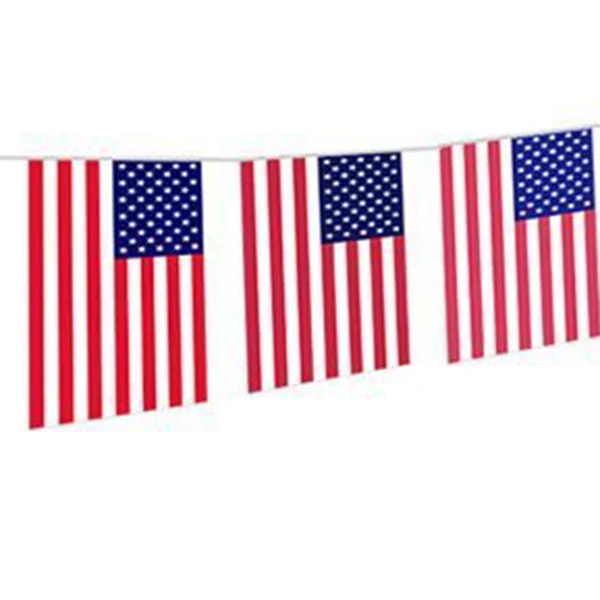 10m 30 pcs American Flag String Bunting Flag Garland Home Garden Decoration
