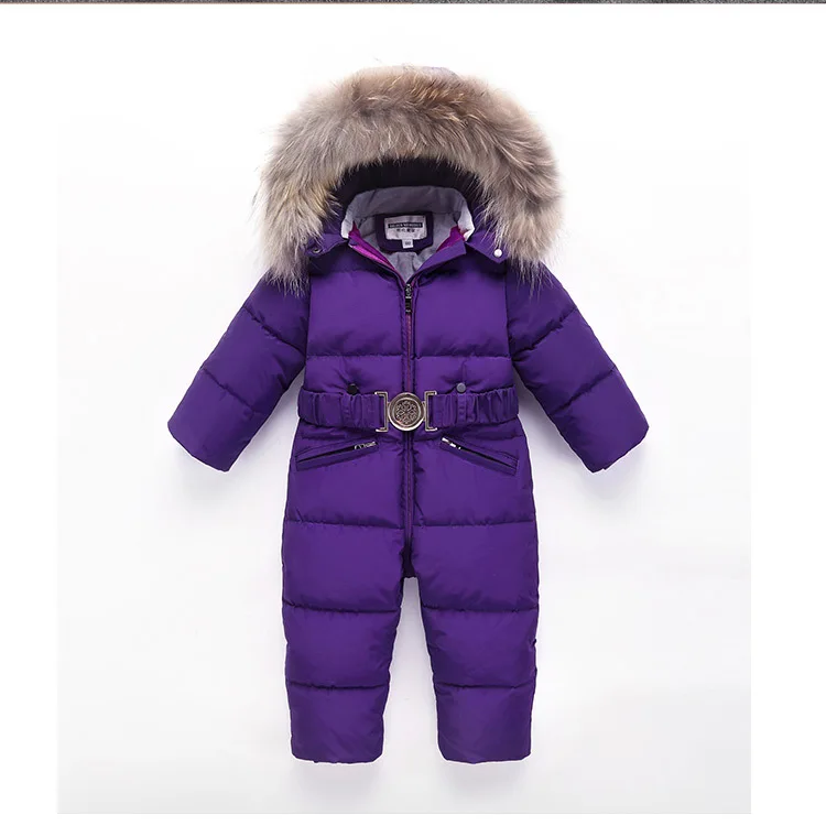 Ветрозащитная Лыжная куртка-пуховик для мальчиков; детский сиамский пуховик; розовый комбинезон для девочек; пуховая куртка; теплое плотное зимнее длинное пальто для малышей