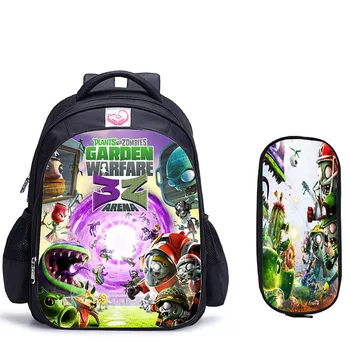 

16 Inch Plants VS Zombie Children School Bags Orthopedic Backpack Kids School Boys Girls Mochila Infantil Catoon Bags
