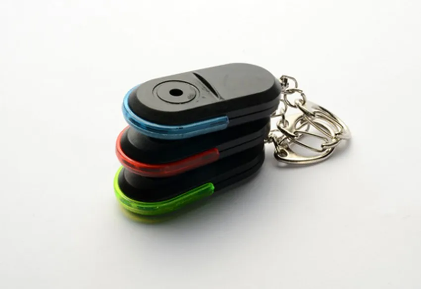 1PCS ProtableTypical Mini Anti-lost Whistle LED Key Finder Wireless Alarm Whistle Voice Control Keychains Key Finder Alarm