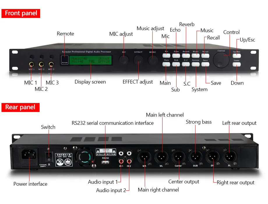 Tool Parts GAXX5 Karaoke Preeffects KTV Professional Digital Audio