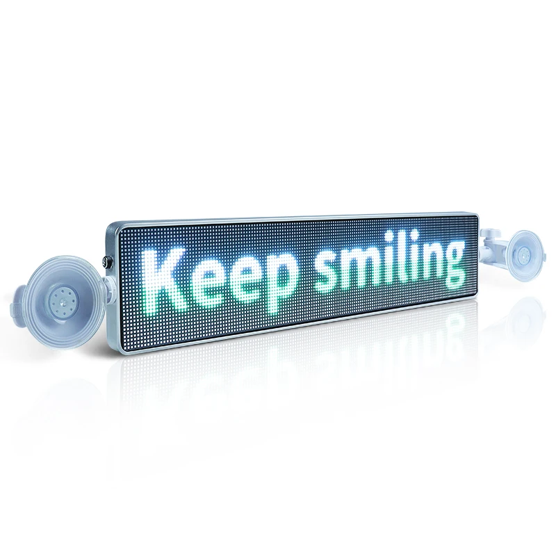 

High brightness advertising car led sign message display screen mobile phone WIFI APP control programmable car back LED display