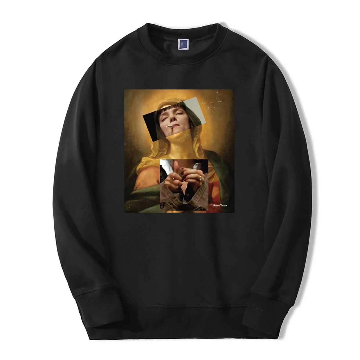 Virgin Mary Pulp Fiction Sweatshirt Men 2019 Hip Hop Autumn Winter Men Hoodie Hipster Warm Fleece vintage Casual New Sportswear Virgin Mary Pulp Fiction Sweatshirt Men 2019 Hip Hop Autumn Winter Men Hoodie Hipster Warm Fleece vintage Casual New Sportswear