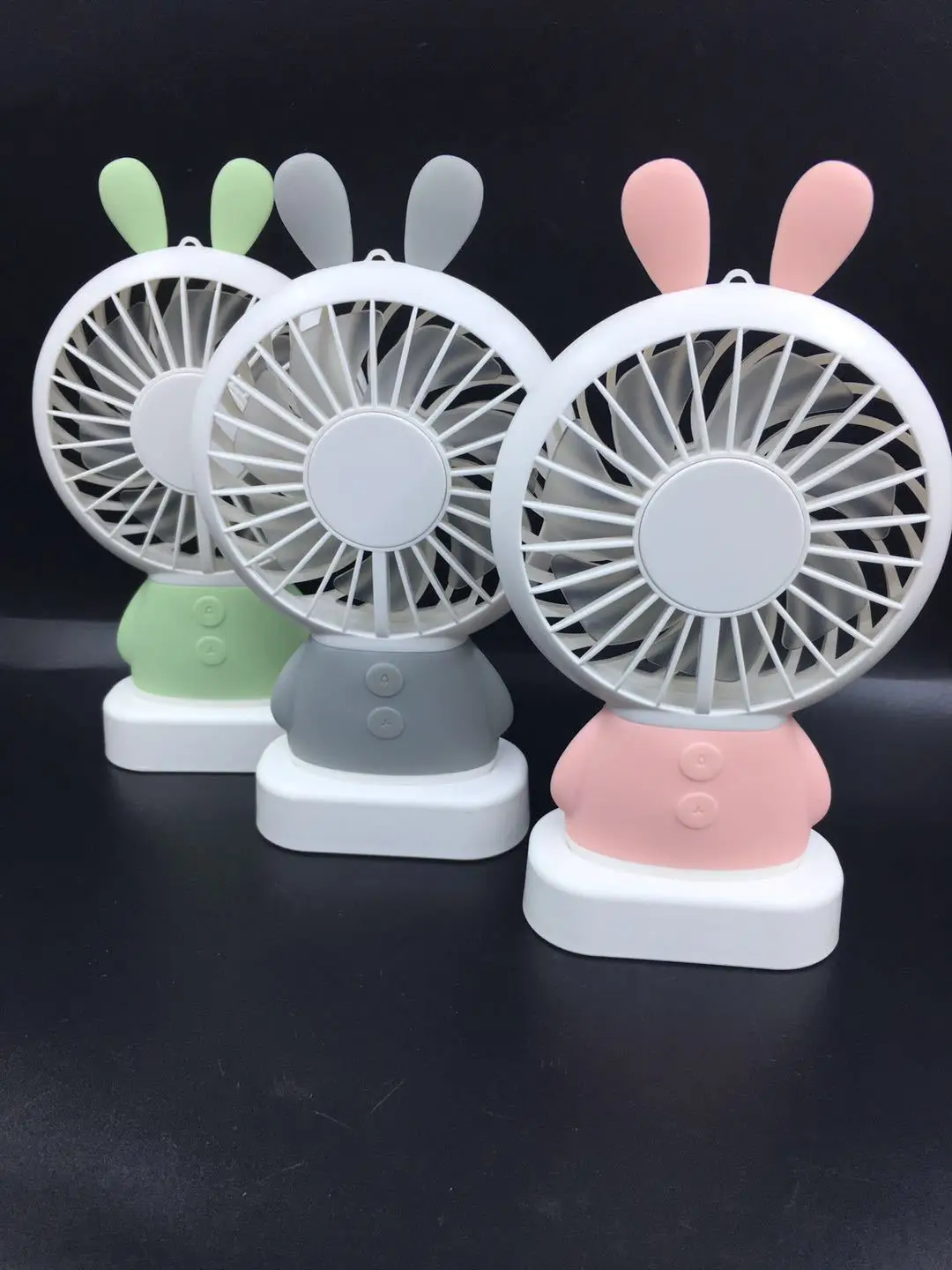Завод натуральный продукт ling long tu Dharma Bear USB Перезаряжаемый мини немой маленький вентилятор красочный свет настроения портативный немой