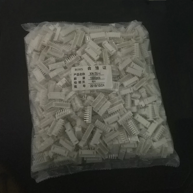 

1000PCS/Lot XH2.54 Male Right Angle Material Connector Leads Pin Header 2.54mm XH-AW 5P 6P 7P 8P 9P 10P