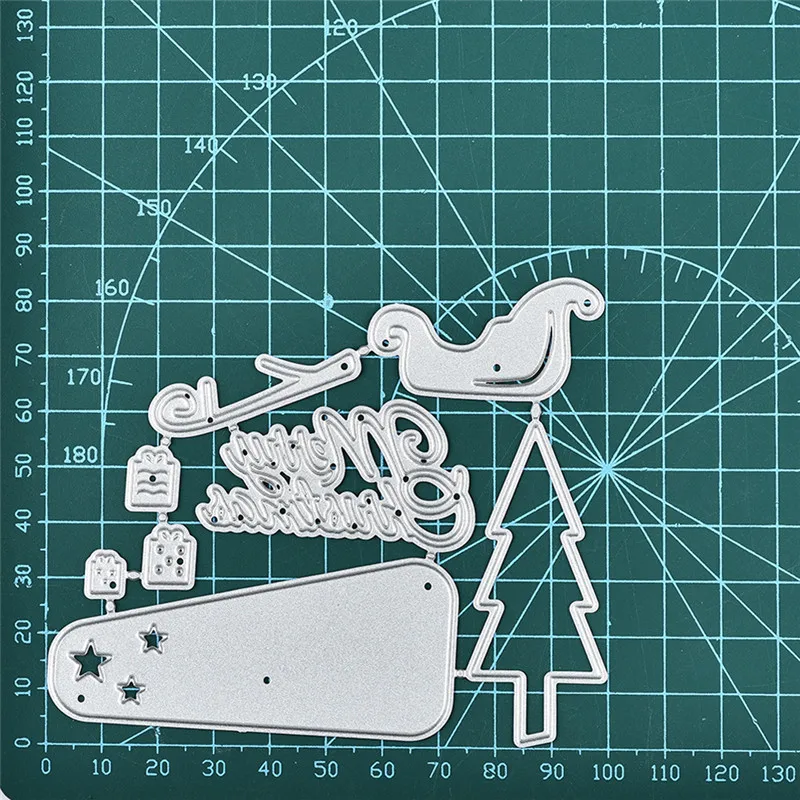 

DiyArts Metal Cutting Dies New 2019 Hillside Pine Merry Christmas Craft Dies Scrapbooking Album Die Cut Embossing Stencil Decor