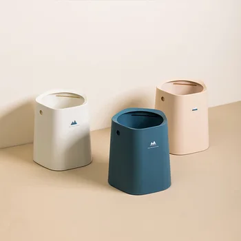 

Fashion Home Kitchen Trash Bin Recycle Can Mini Plastic Storage Bucket with Garbage Bag Storage Box Back of Door Cabinet Dustbin