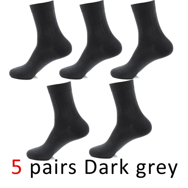 VERIDICAL, хорошее качество, мужские носки, хлопок, длинные, бизнес, harajuku, для диабетиков, пушистые носки, meias masculino calcetines, 5 пар/лот - Цвет: Dark grey