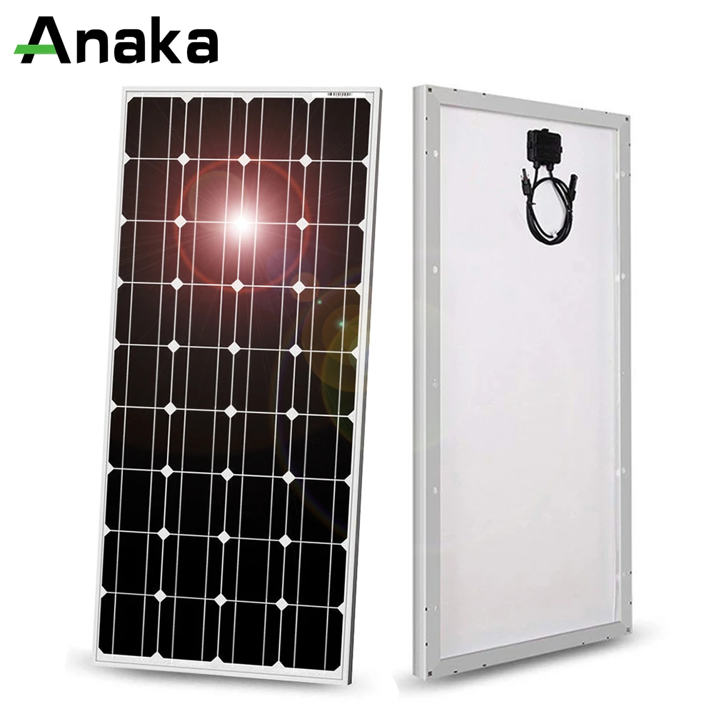 Anaka 100W 12 Volt Solar Panel Cells charger China solar Polycrystalline panel battery/Module/System/Home/Boat silicon solar