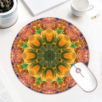 

Pretty Mandala Pattern Round Mousepad Computer Mouse Pad Choose for Gift Game Office Tablet Mice Mat