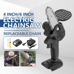 Mini scie à chaîne sans fil Portable 18V 6 "/4", outil électrique de taille de jardin adapté au travail du bois avec batterie Makita 