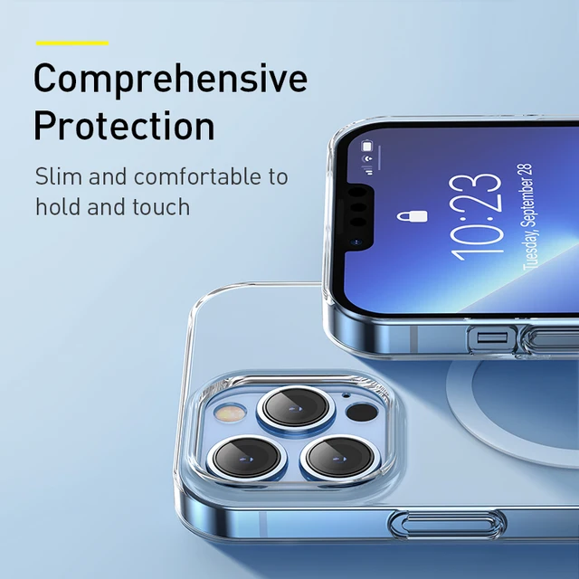 Baseus Transparent Magnetic Phone Case for iPhone 13 Pro Max 13pro Wireless Charging Cover For iPhone 12 12 Pro Max Magnet Case 2