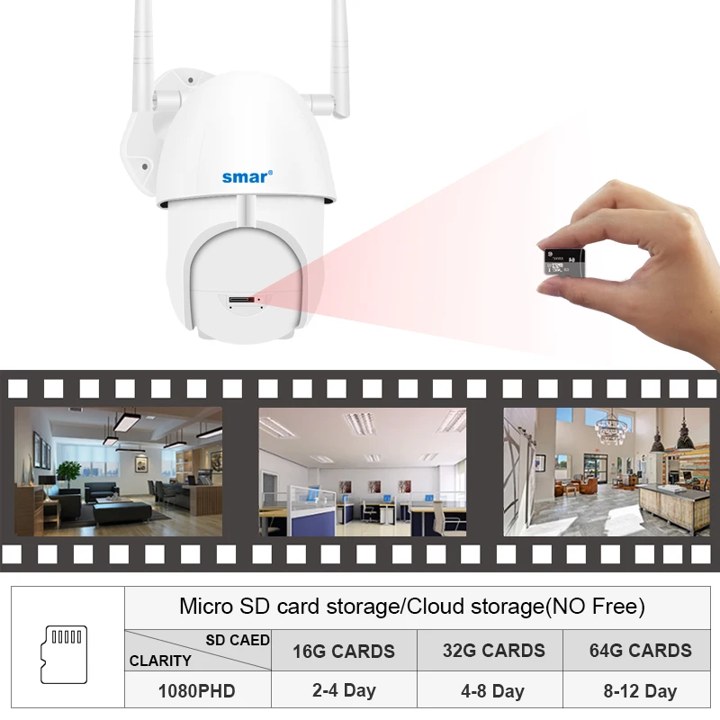 IP камера видеонаблюдения Smar H.265X 1080p 2 МП Wi Fi|Камеры видеонаблюдения| |