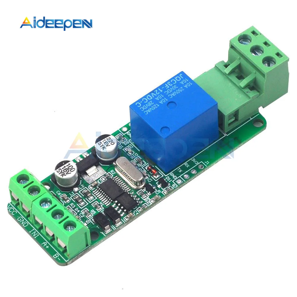 1 шт. с протоколом Modbus rtu ptz-камеры 1 2 4, 8 канальный релейный модуль 485 ttl Связь 1 2 4, 8 канальный Вход модуль реле 12V