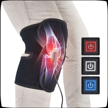 

Hot Sale Heated Knee Brace Wrap Support Massager Injury Cramps Arthritis Recovery Hot Therapy Pain Relief Knee Rehabilitation