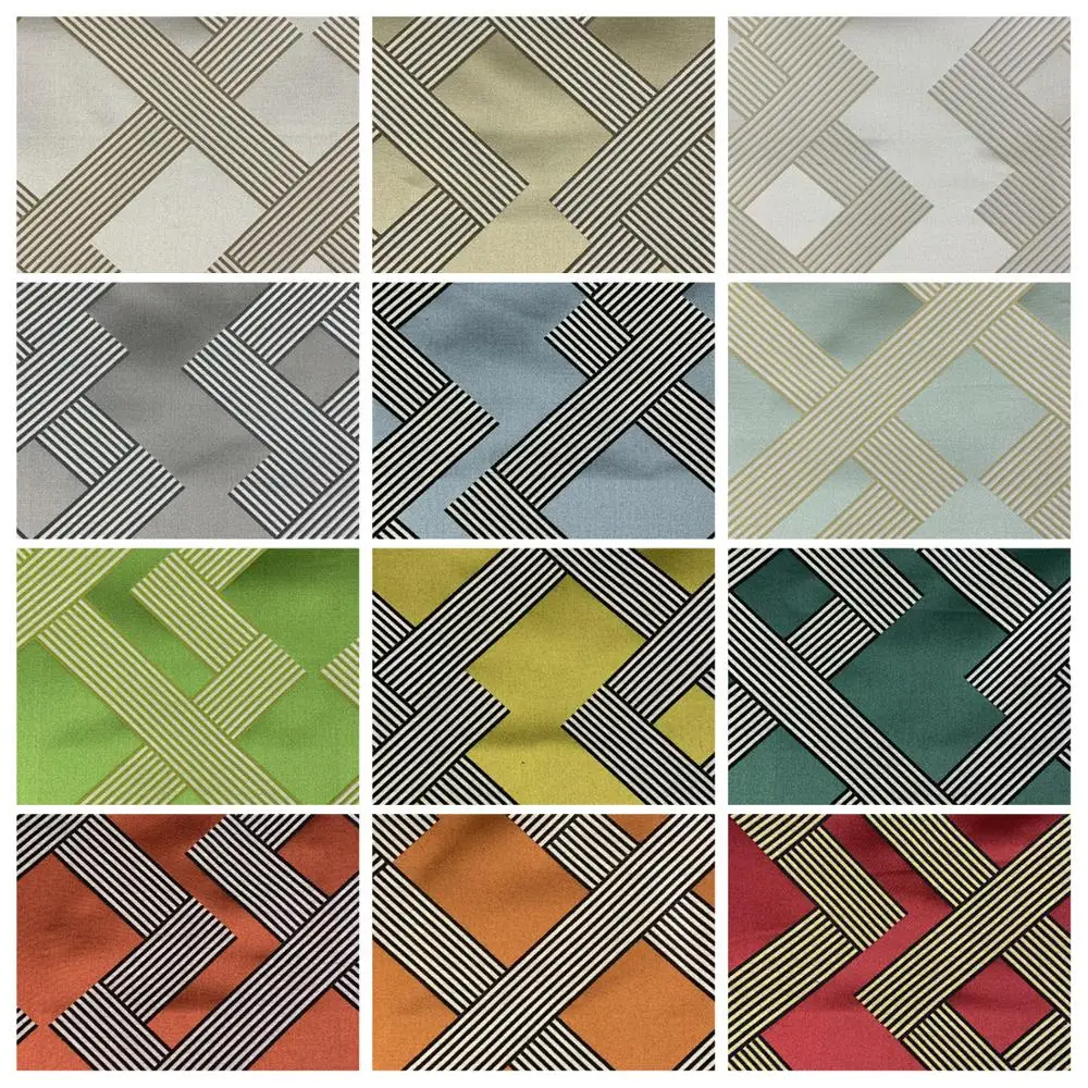 12 цветов Роскошная жаккардовая плетеная Геометрическая современная ткань для одежды, дивана, занавеса, обивочная ткань 280 см ширина, Распродажа по метрам
