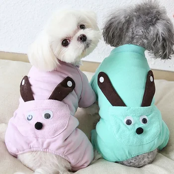 

Autumn Winter Pet Dog Cotton Jumpsuit Warm Cartoon Clothes Warm One-piece Jacket Dog Chihuahua Puppy Clothes