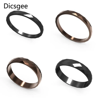 

Floya Base Accessories black section Rings 316L Stainless Steel Finger Ring Men Jewelry Wholesale Bague Acier