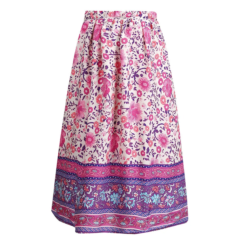JAYCOSIN женская одежда Boho Сексуальная плиссированная юбка с высокой талией для женщин s модная эластичная юбка миди с цветочным принтом осень зима 1202