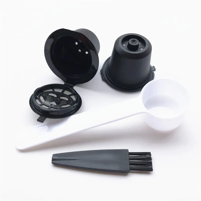 

Hot Sales Small Capsule Can Repeat Coffee Capsule Shell Filter Coffee Capsule 2 PCs plus Spoon Brush Set