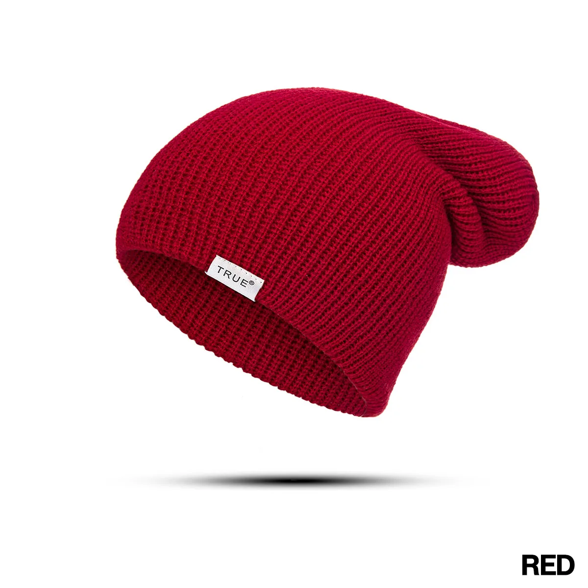 red YEABIU, модные женские шапки, зимняя женская шапка для мужчин, теплые женские шапки бини, Хлопковые вязаные женские шапки с черепом, мужские шапки Skullies - Цвет: red