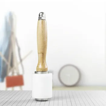 

Leather hammer wooden handle nylon DIY carving tool Cowhide Punch Cutting Printing Engraving Drilling leathercraft