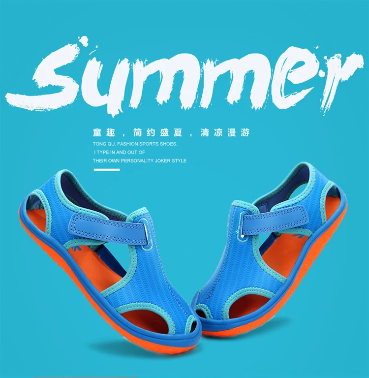 2019 Summer New Princess Sandals Childrens Flat Shoes Girls Closed Toe Sandal Toddler Shoes Boys Comfort Beach Sandals