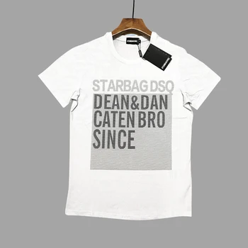 

2020 mark dsq Fashion summer new 3D D2 graphic printing cotton short sleeve T-shirt for lovers Italian counter quality