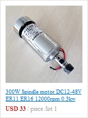 400 вт двигатель шпинделя постоянного тока, DC12-48V 12000 об/мин, гравировальный фрезерный шлифовальный с воздушным охлаждением длинный рот затяжки 1,5 мм-10 мм мотор шпинделя