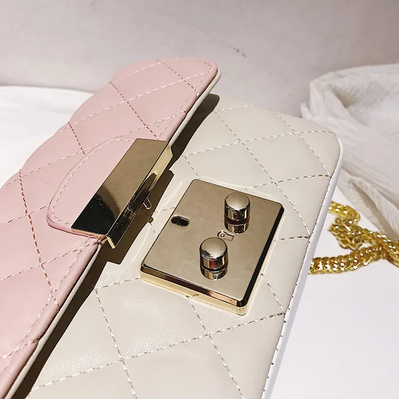 

New Style Rhombus Stereo Stereotypes Square Sling Bag Pig Nose Lock Shoulder Oblique WOMEN'S Bag