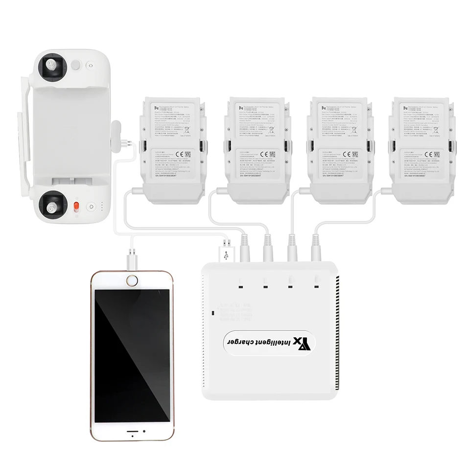 Мульти-батарея зарядный концентратор FIMI X8 SE Аккумулятор быстрое зарядное устройство интеллектуальная Быстрая зарядка с режимом хранения USB выход для X8 SE Drone