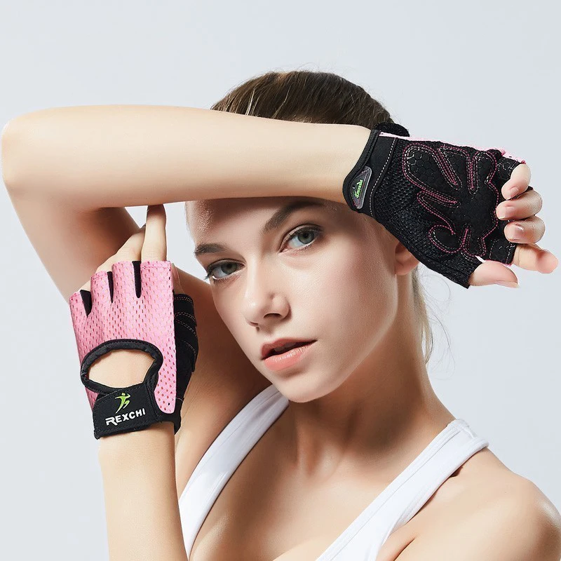 

Professional Fitness Gym Gloves Power WeightLifting Gloves Women Men Crossfit Workout Bodybuilding Half Finger Hand Protector