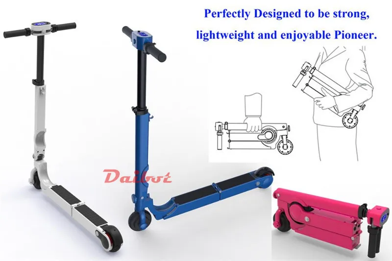 Daibot Portable Electric Scooter Two wheel Electric Scooters Motor 200W 5 inch Mini Foldable Kick Scooter For Adults (33)