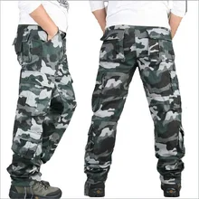 Мужские брюки карго военные камуфляжные брюки мужские свободные хлопковые армейские брюки прямые рабочие брюки с несколькими карманами