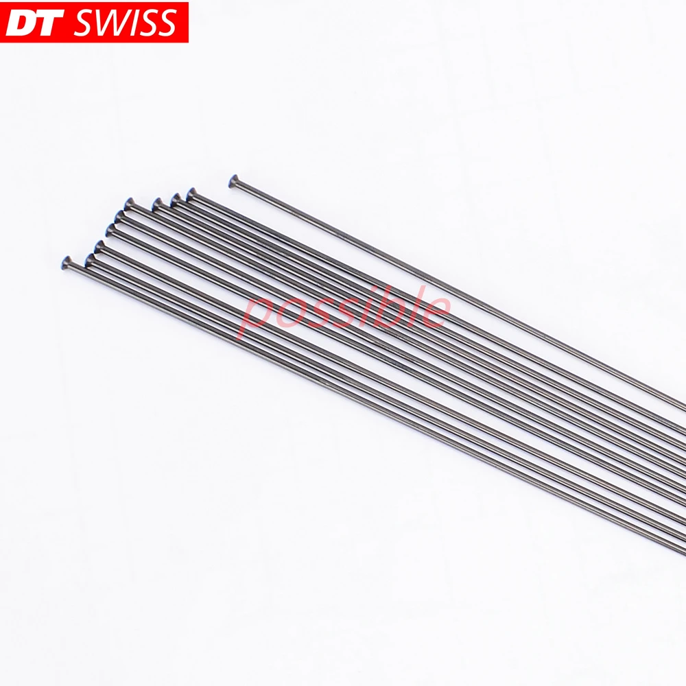 Bicycle spokes DT Swiss competition 2.0-1.8-2.0 round spokes J-bend/straight pull black Lightweight Variable diameter spoke