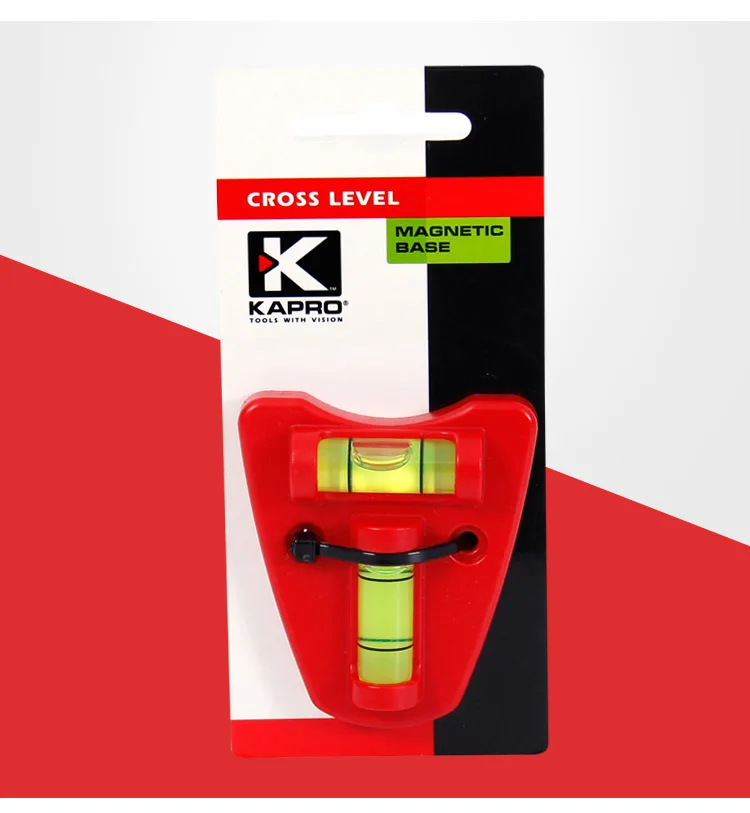 Kapro Magnetic Level Bubble Triangular Bubble Level Measuring Instruments Triangular T Type Spirit Level 242 Red Two Directions (6)