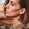 Stud Earrings Men,Triangle Pierced Crystal Zircon Stud Earrings,Stainless Steel Geometric Minimalist Studs for Man Jewelry 4