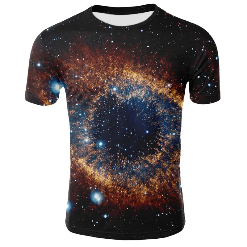 2019 Summer Casual Style Men's T-Shirt 3D Print Space Galaxy Universe Short Sleeve Top S-4XL | Мужская одежда