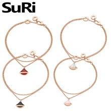 Suri, высокое качество,, серебро 925 пробы, болгарийский браслет для женщин, форма кленового листа, модное, розовое золото, ювелирные изделия, вечерние, подарок