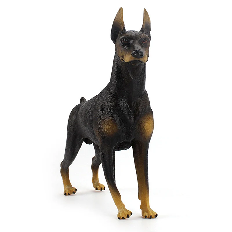 Имитация Doberman фигурки животных коллекционные игрушки собака экшн-фигурки